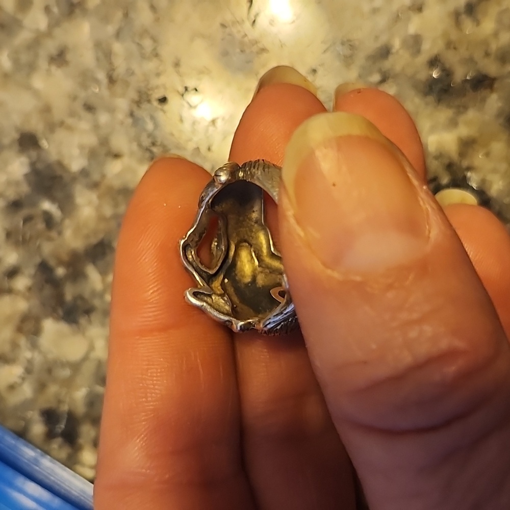 Sterling Silver Double Wolf Pack Design Ring Size 7 - Picture 14 of 15